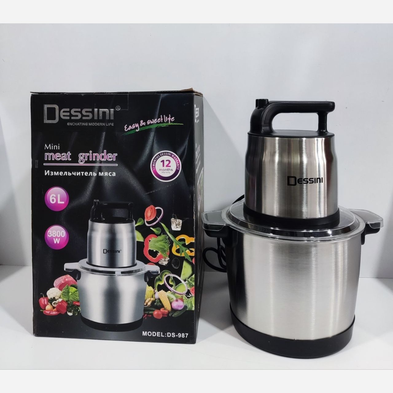خردکن 6لیتری دسینی اصل(سایز بزرگ) مدل 987